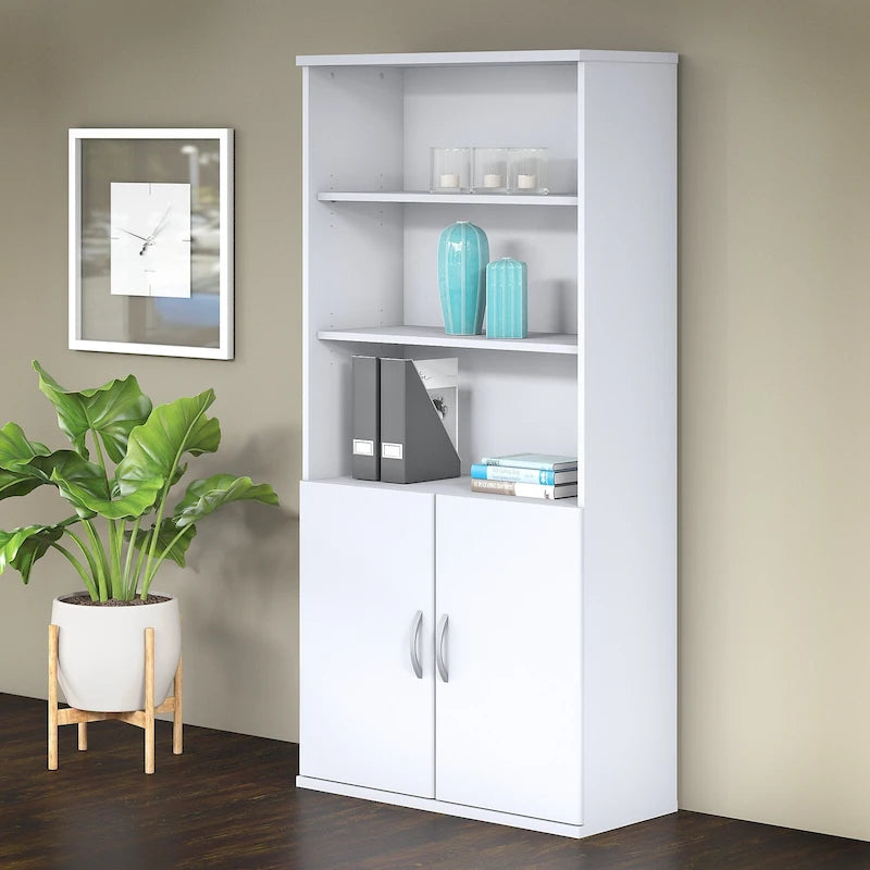 5-Shelf Bookcase with Doors