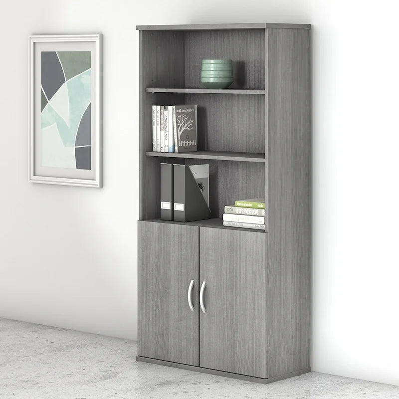 5-Shelf Bookcase with Doors