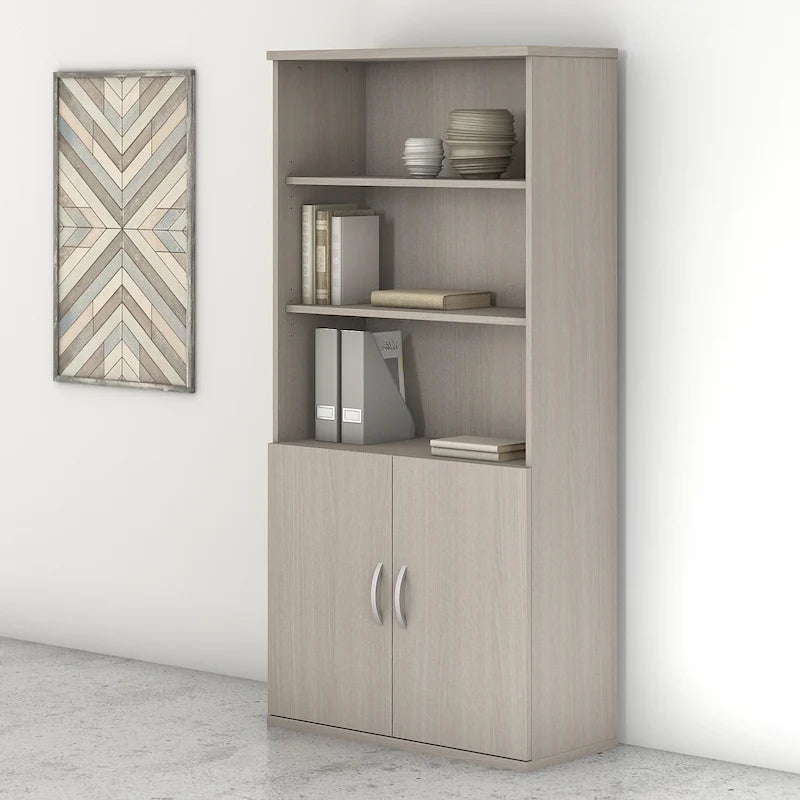 5-Shelf Bookcase with Doors