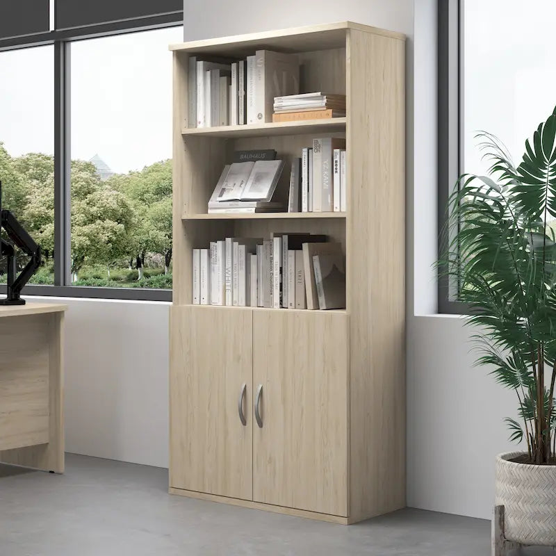 5-Shelf Bookcase with Doors
