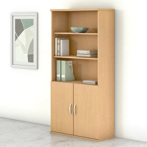 5-Shelf Bookcase with Doors