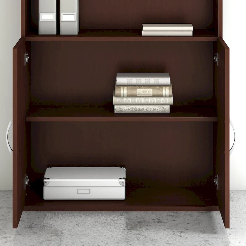 Bücherregal mit 5 Fächern und Türen