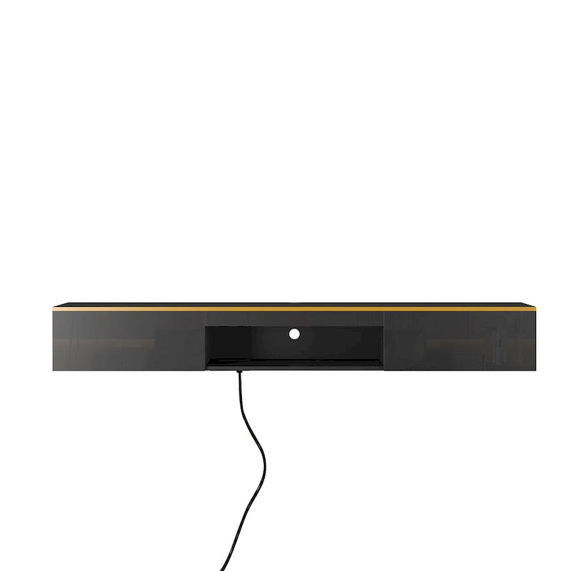 69" Floating Wall-Mounted TV Stand with 16 Color LEDs