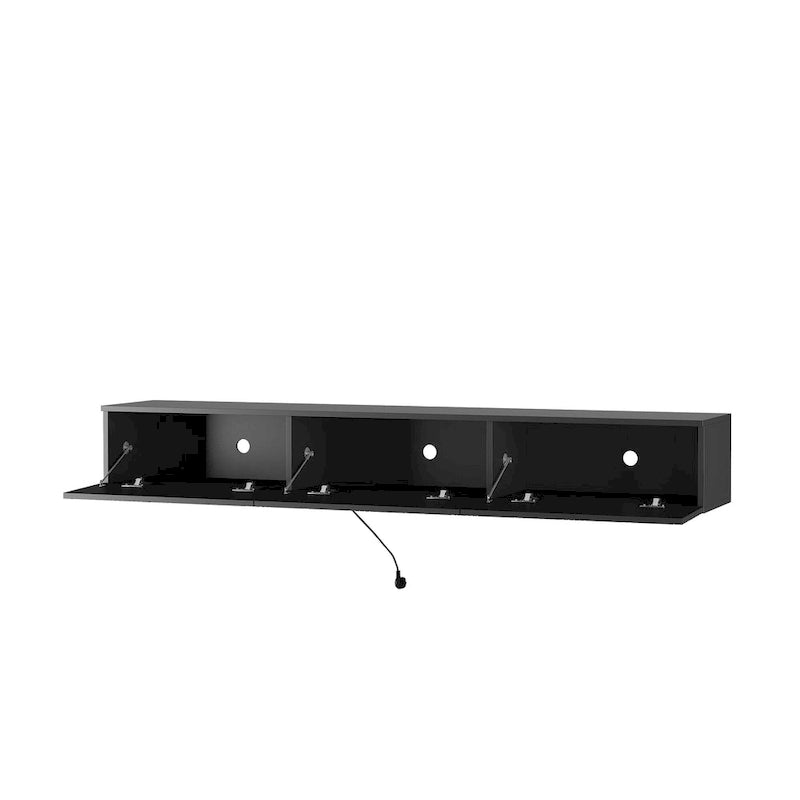 69" Floating Wall-Mounted TV Stand with 16 Color LEDs