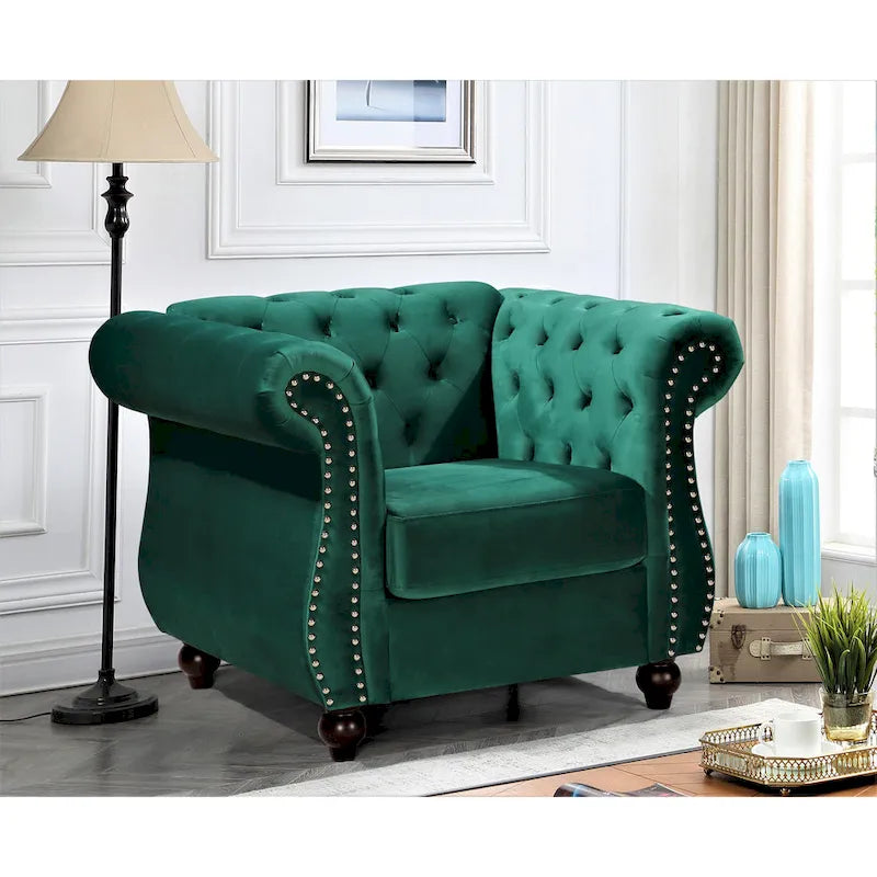 Polstersessel mit plissierten Armlehnen, Crushed Velvet