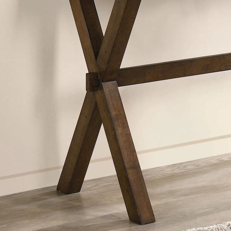 Transitional Walnut 47-Inch Solid Wood Sofa Table