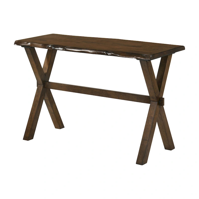 Transitional Walnut 47-Inch Solid Wood Sofa Table