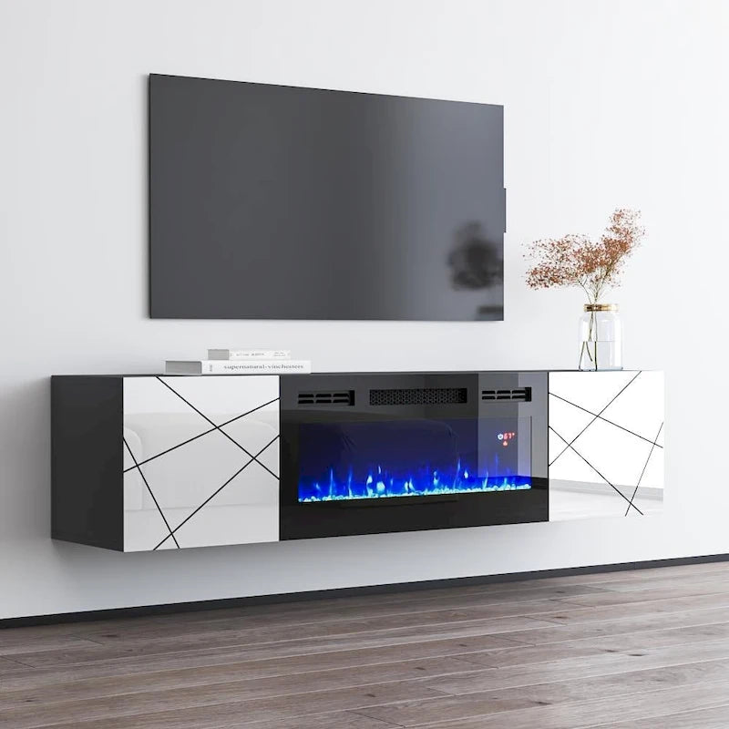 Mobile TV da 63" con camino elettrico