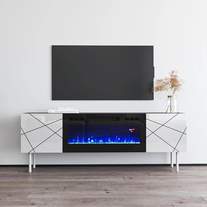 Mobile TV da 63" con camino elettrico