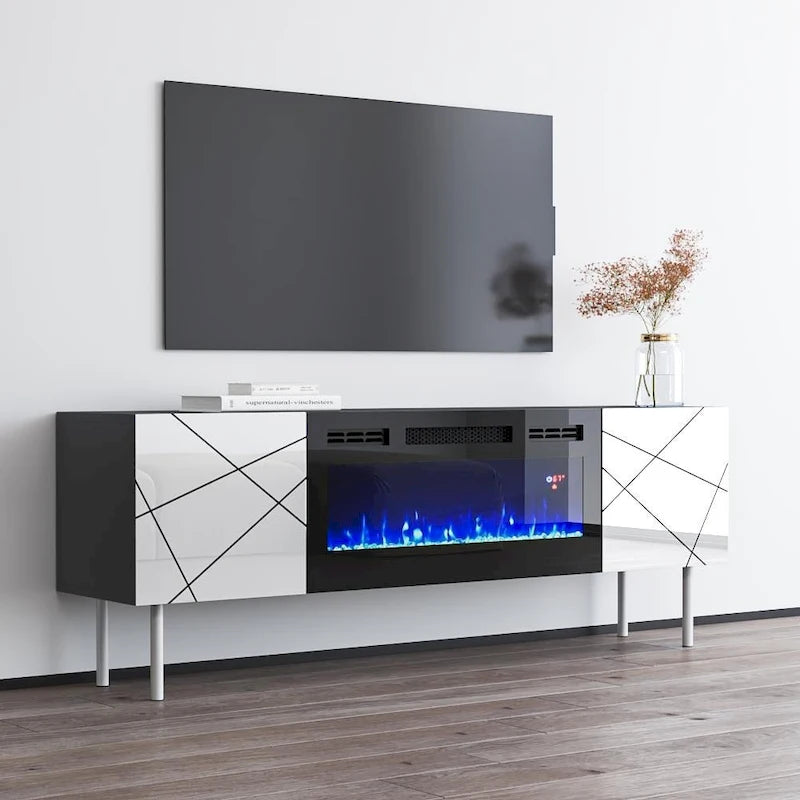 Mobile TV da 63" con camino elettrico