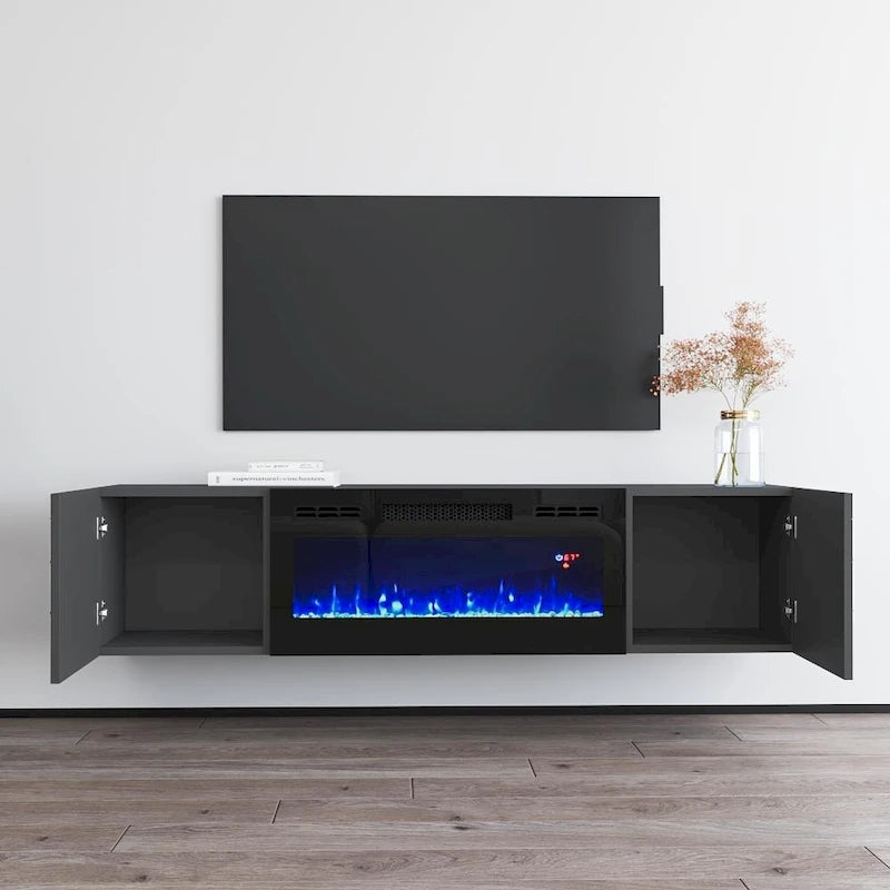 Mobile TV da 63" con camino elettrico