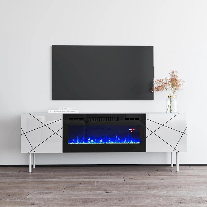 Mobile TV da 63" con camino elettrico