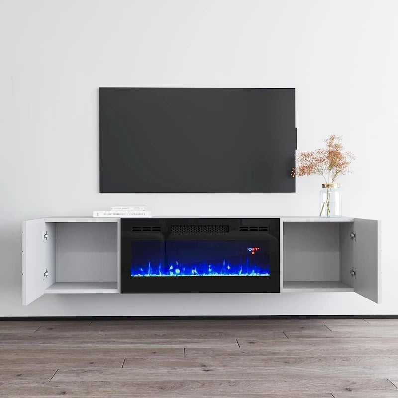 Mobile TV da 63" con camino elettrico