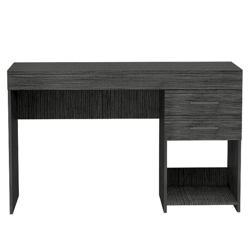 Writing Computer Desk with Two Drawers and Open Shelf