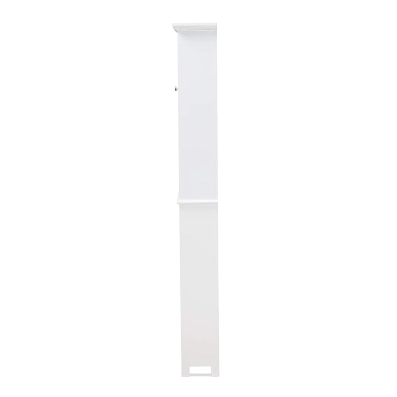 Mobile contenitore bianco da bagno sopra il WC in legno