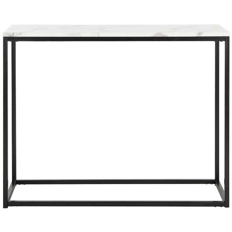 Grey & Marble Console Table with Black Parson's Frame