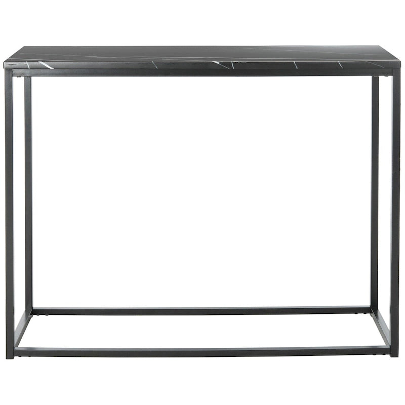 Grey & Marble Console Table with Black Parson's Frame