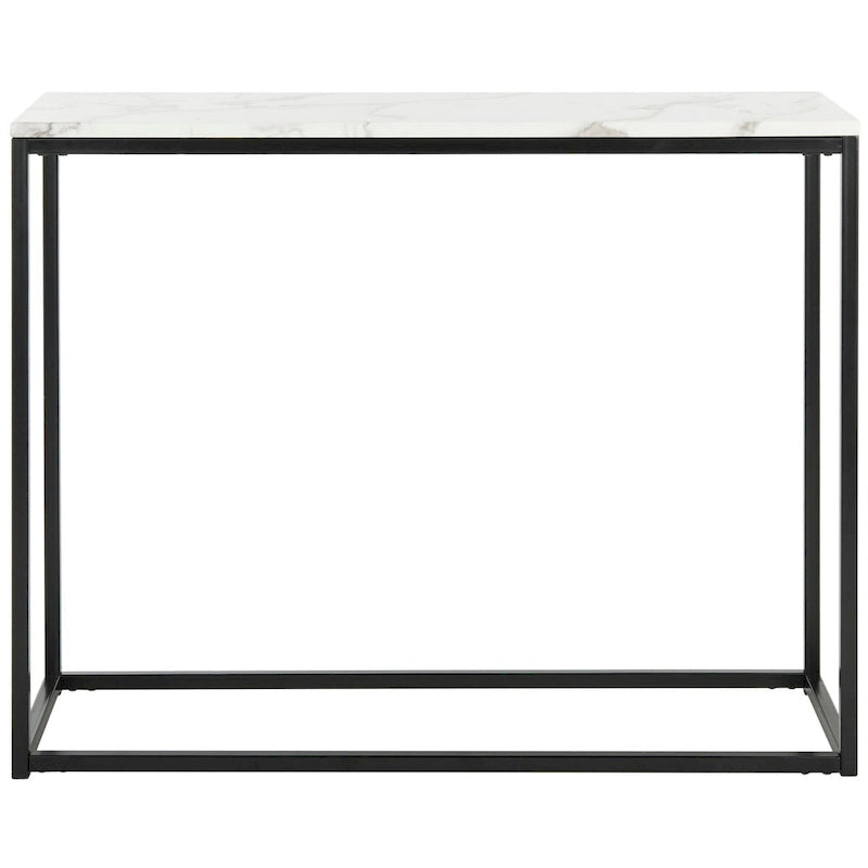 Grey & Marble Console Table with Black Parson's Frame