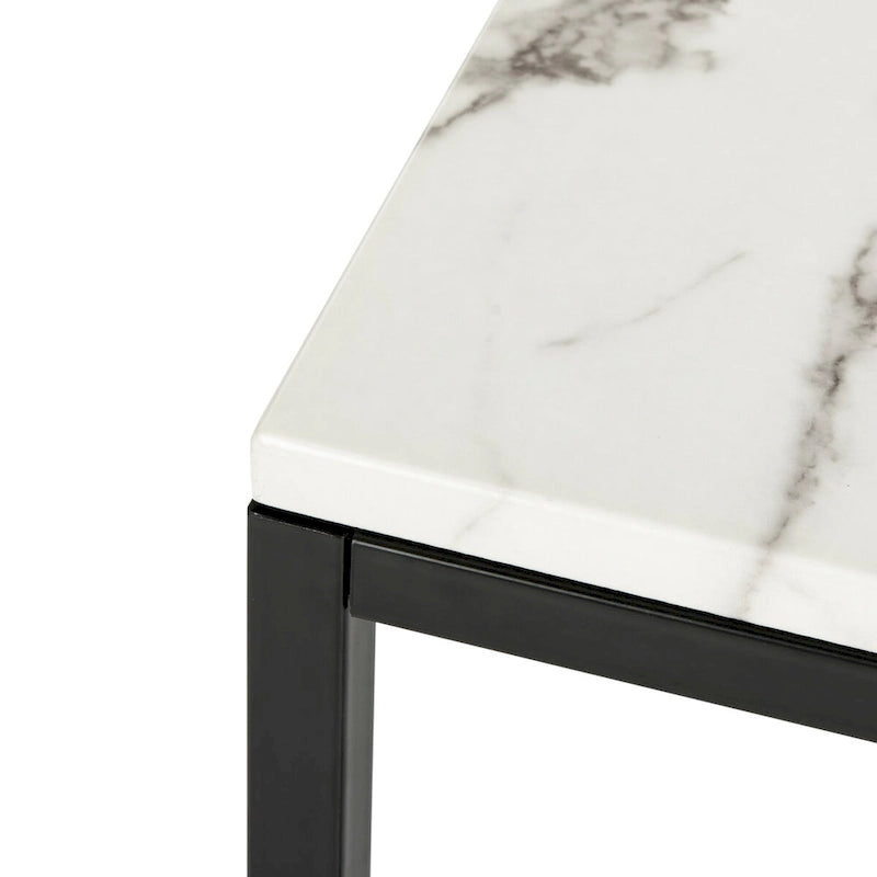 Grey & Marble Console Table with Black Parson's Frame