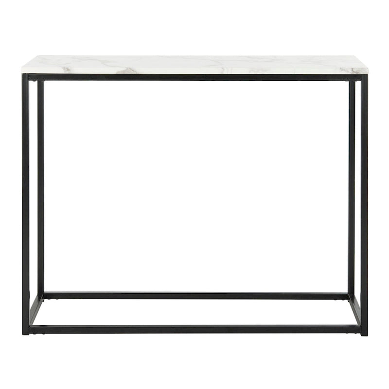 Grey & Marble Console Table with Black Parson's Frame