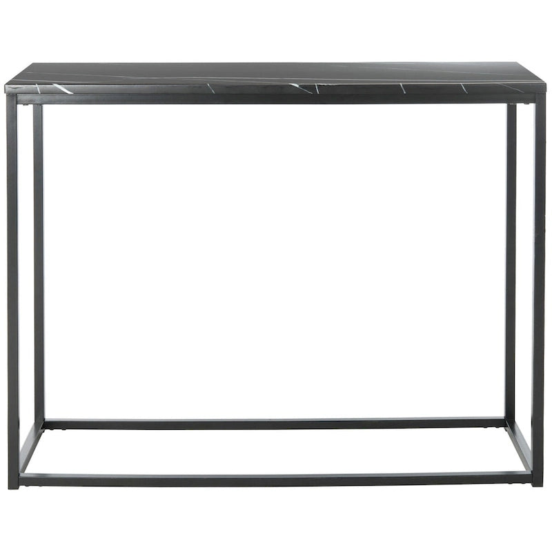 Grey & Marble Console Table with Black Parson's Frame