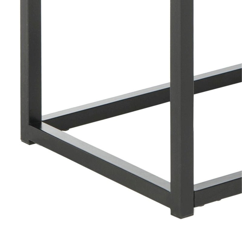 Grey & Marble Console Table with Black Parson's Frame