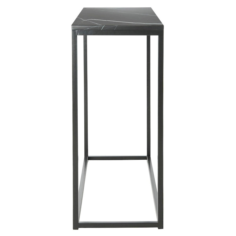 Grey & Marble Console Table with Black Parson's Frame