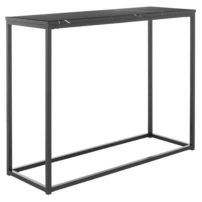 Grey & Marble Console Table with Black Parson's Frame