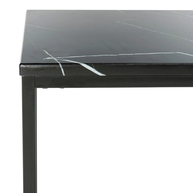 Grey & Marble Console Table with Black Parson's Frame