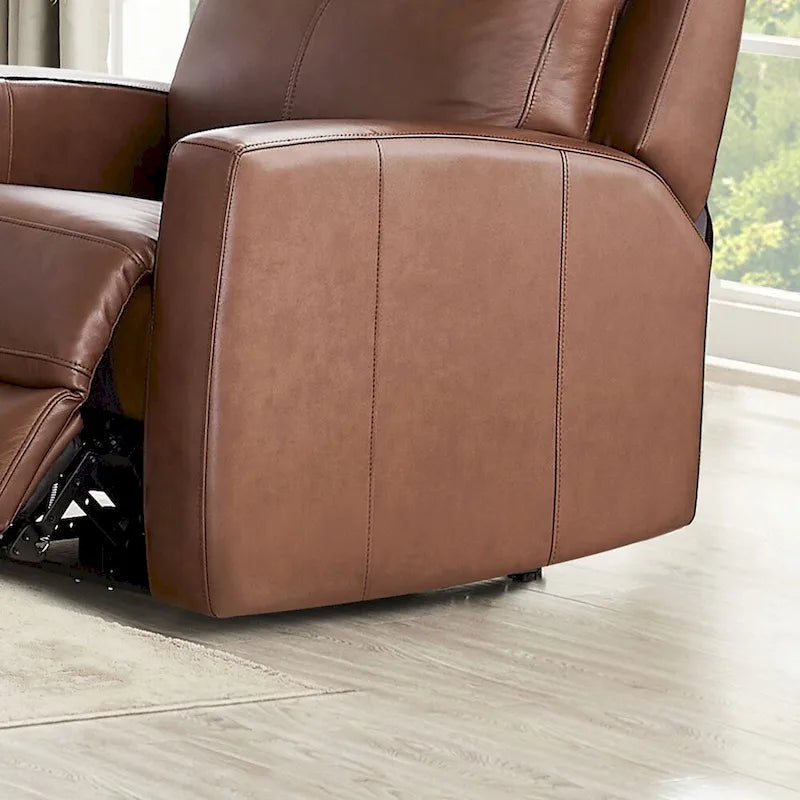 Zero Gravity Power Recliner with Power Headrest, Top Grain Leather