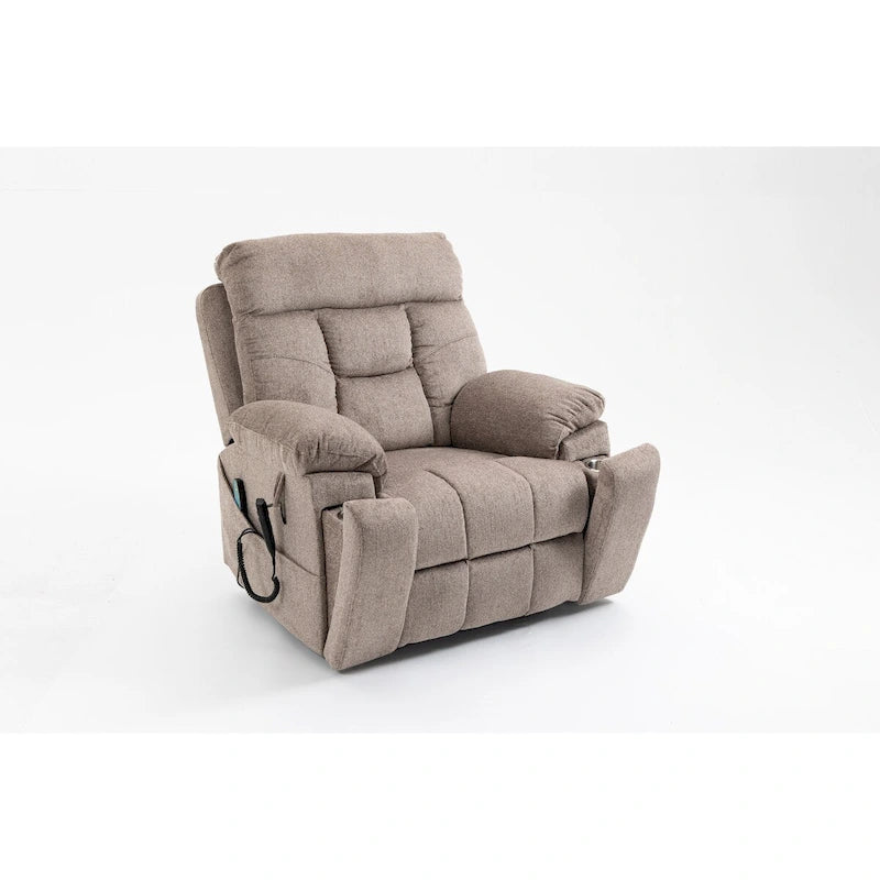 Fauteuil inclinable releveur extra-large à double moteur avec massage et chauffage, 400 lbs
