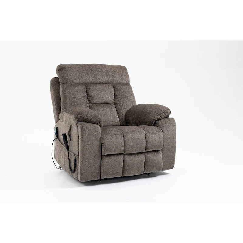 Oversized Dual Motor Power Lift Recliner with Massage and Heat, 400 lbs