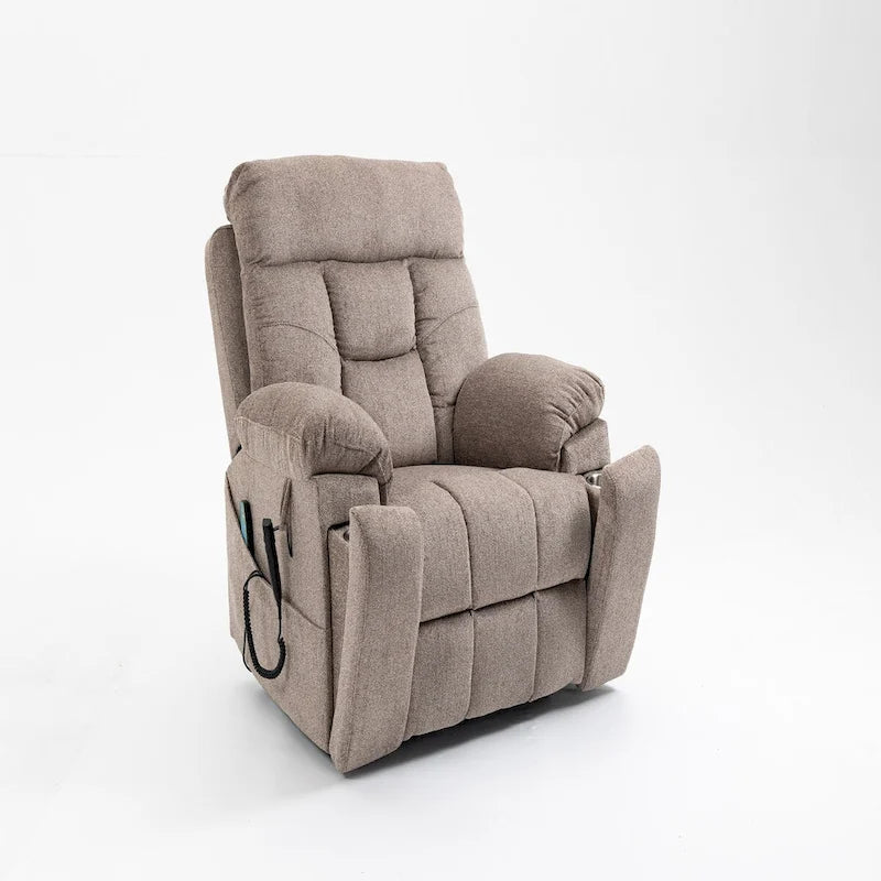 Fauteuil inclinable releveur extra-large à double moteur avec massage et chauffage, 400 lbs