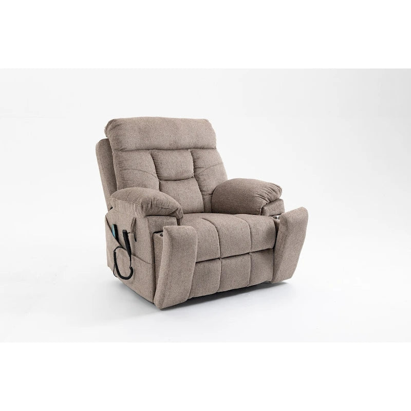 Fauteuil inclinable releveur extra-large à double moteur avec massage et chauffage, 400 lbs