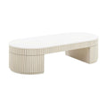 Cream Oval Coffee Table