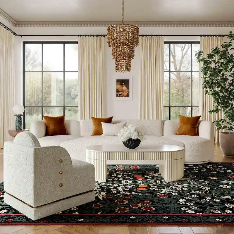 Cream Oval Coffee Table