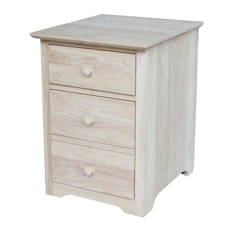 Aktenschrank mit zwei Schubladen sowie Schreibtisch und Stuhl