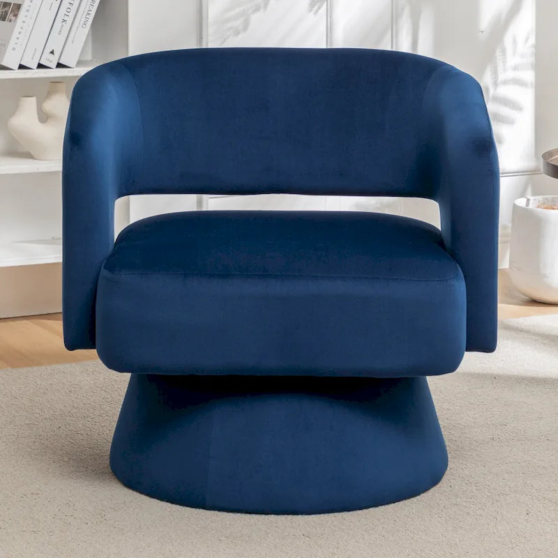 Drehbarer Samt-Sessel