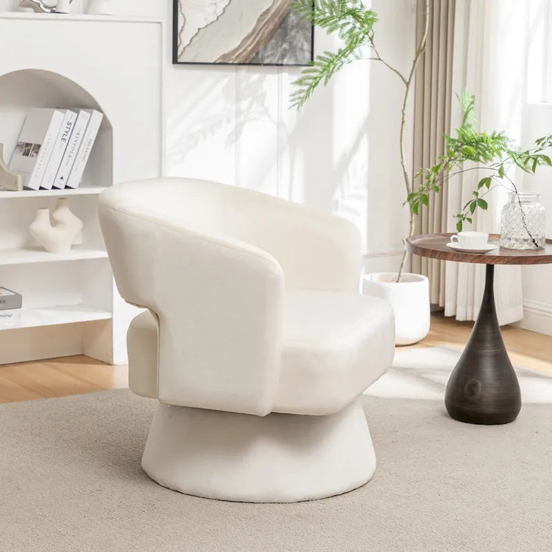 Drehbarer Samt-Sessel