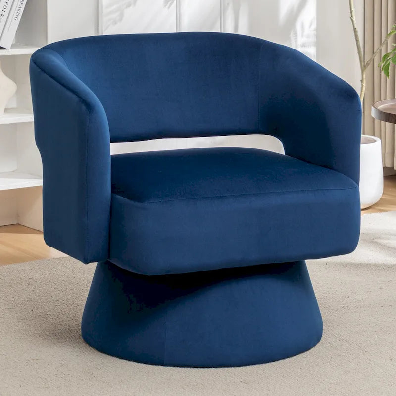 Drehbarer Samt-Sessel
