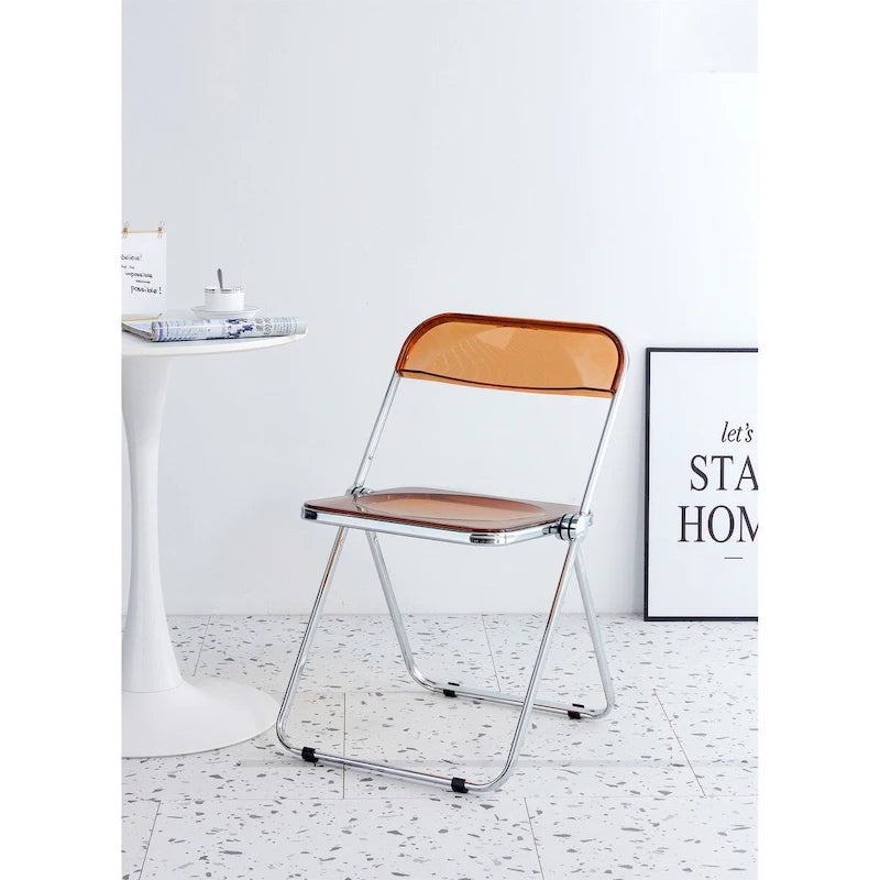 Clear Transparent PC Folding Chair, Yellow