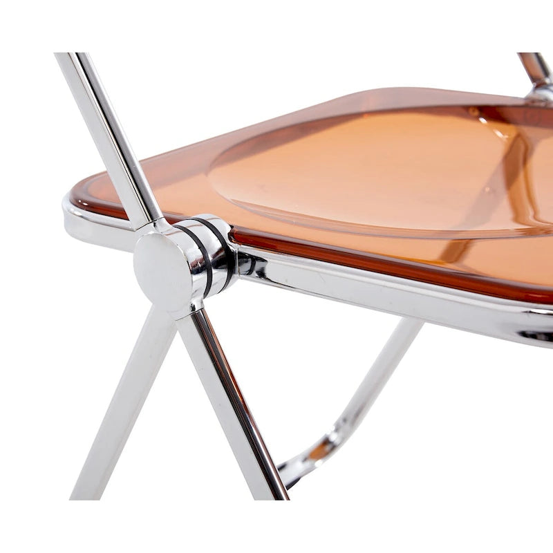 Clear Transparent PC Folding Chair, Yellow