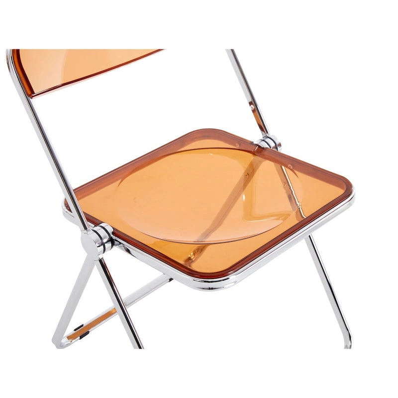 Clear Transparent PC Folding Chair, Yellow