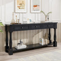 63" French Country Console Table with 3 Drawers and Bottom Shelf