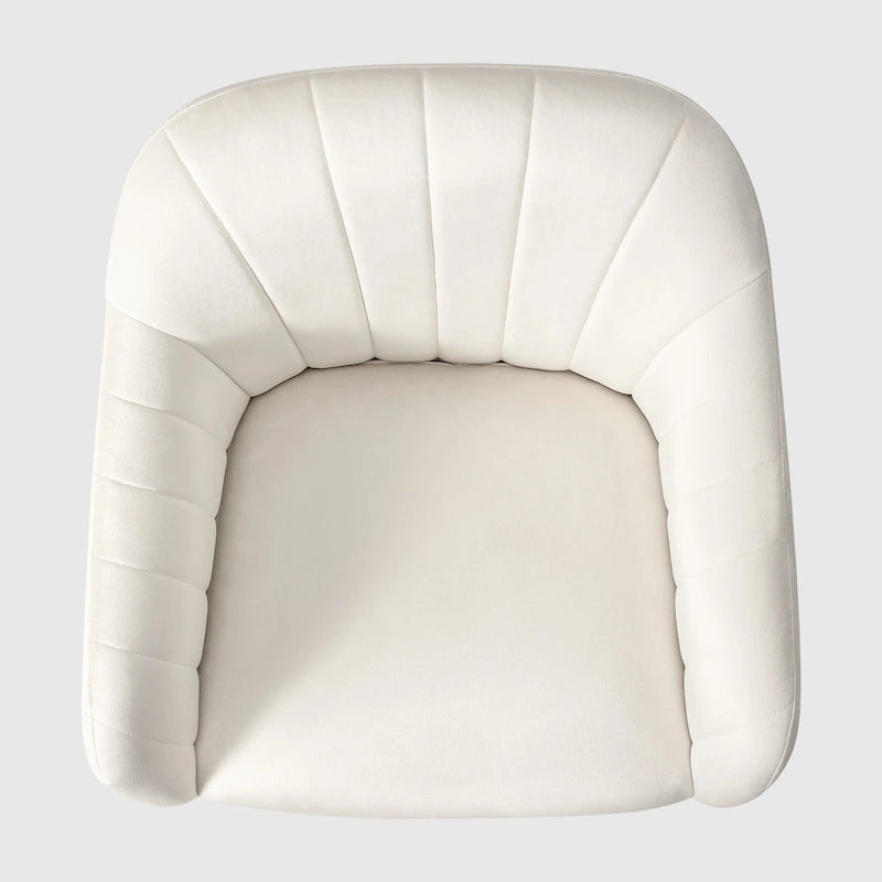 Velvet Tufted Swivel Vanity Chair, Adjustable Height, Gold Base