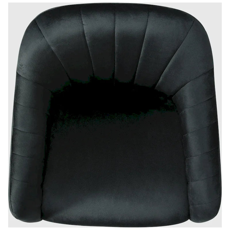 Velvet Tufted Swivel Vanity Chair, Adjustable Height, Gold Base