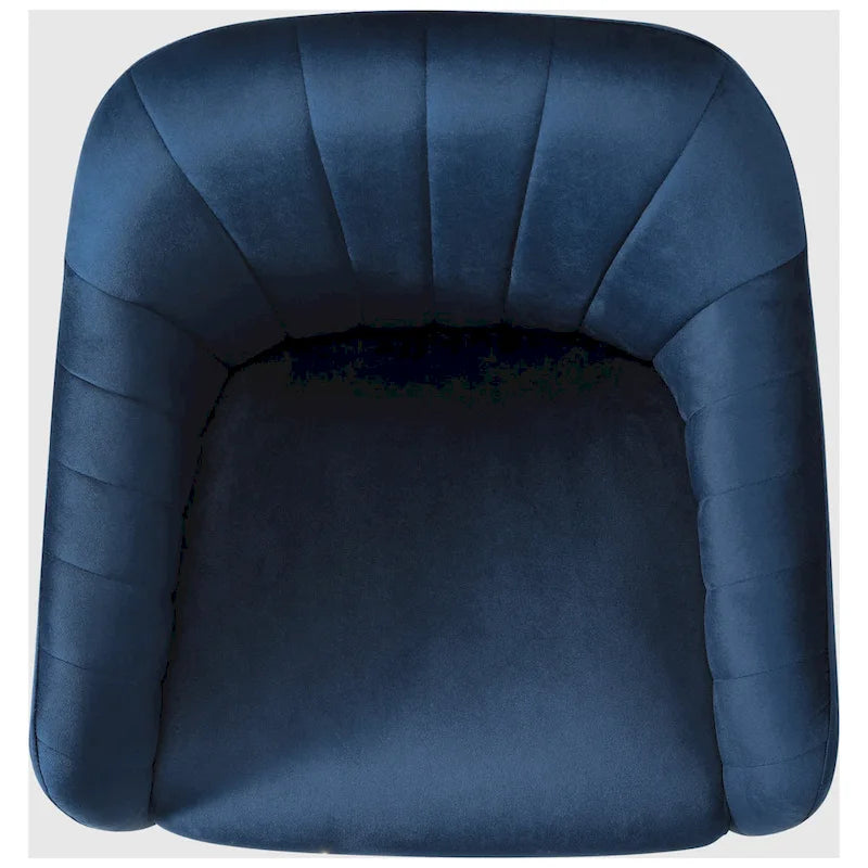Velvet Tufted Swivel Vanity Chair, Adjustable Height, Gold Base